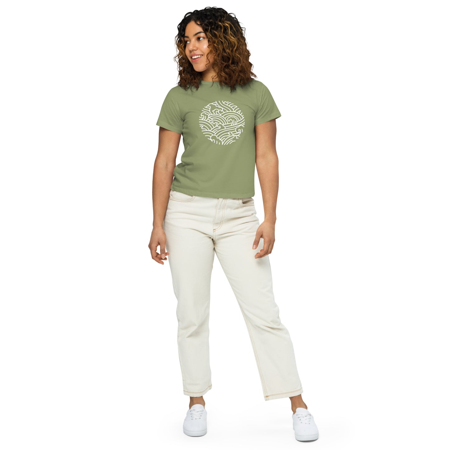 Women’s Waves high-waisted t-shirt