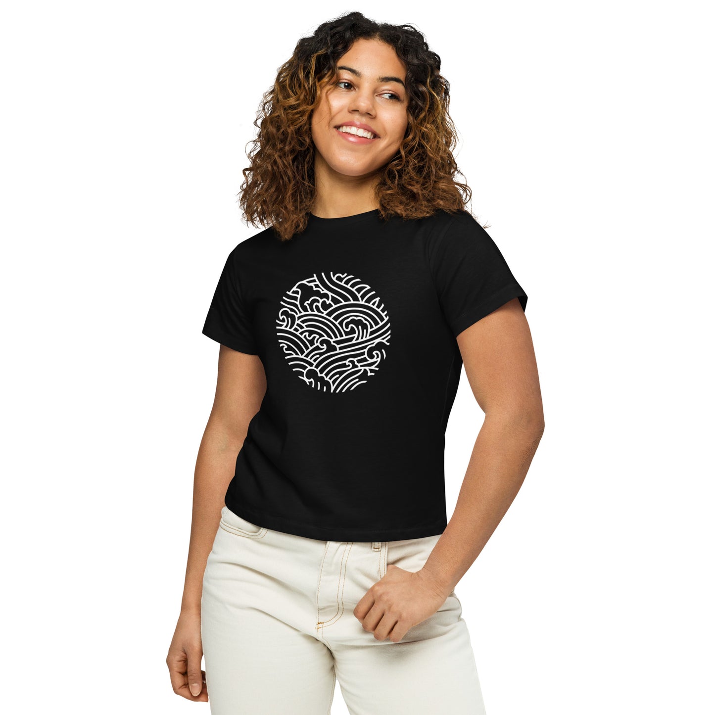 Women’s Waves high-waisted t-shirt