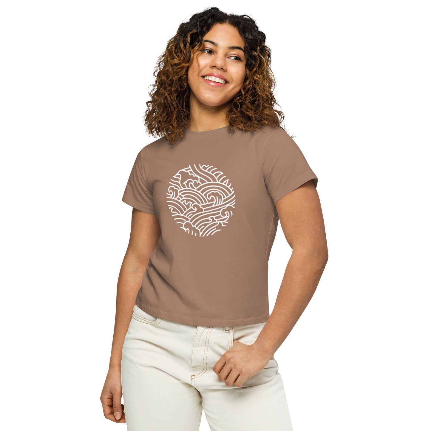 Women’s Waves high-waisted t-shirt