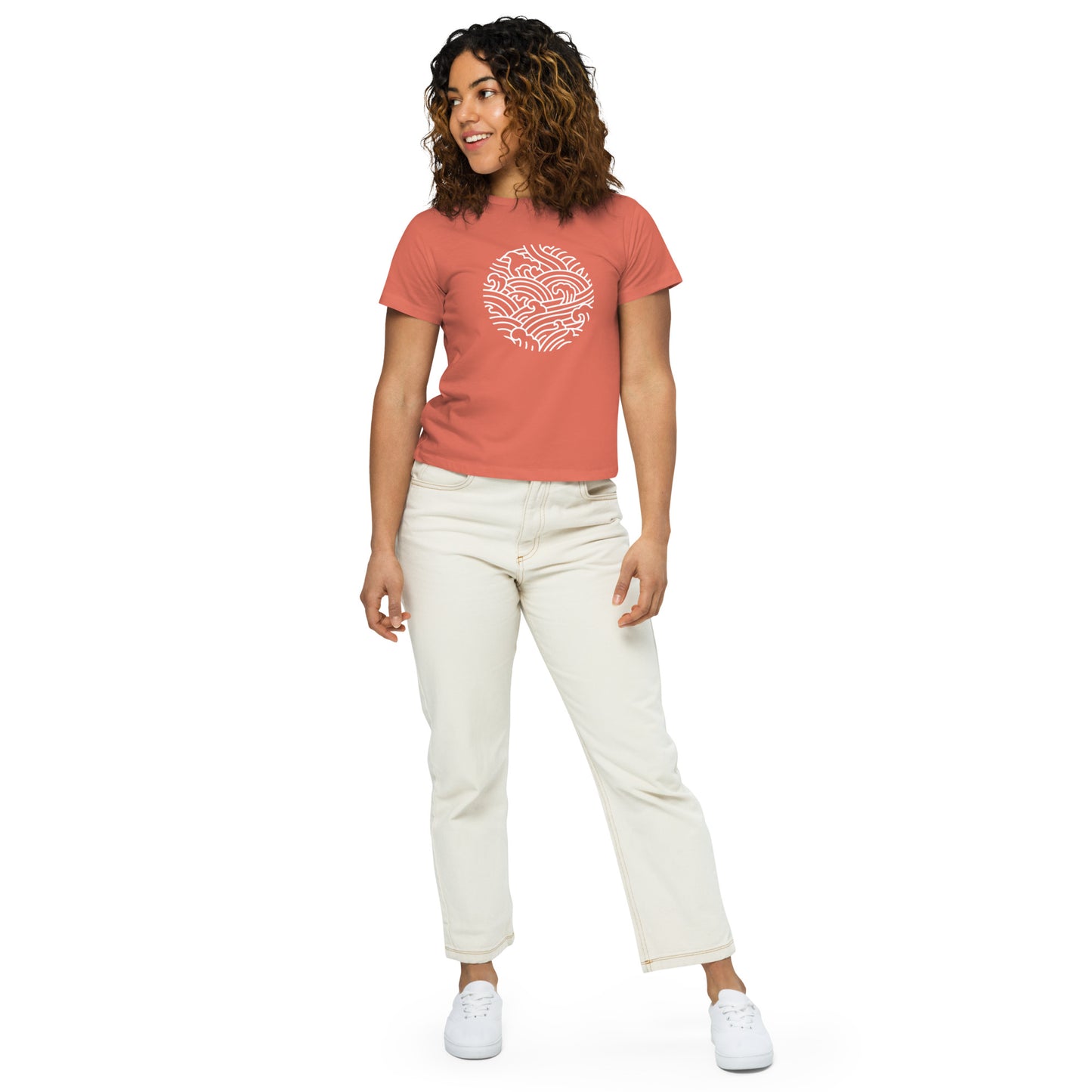 Women’s Waves high-waisted t-shirt