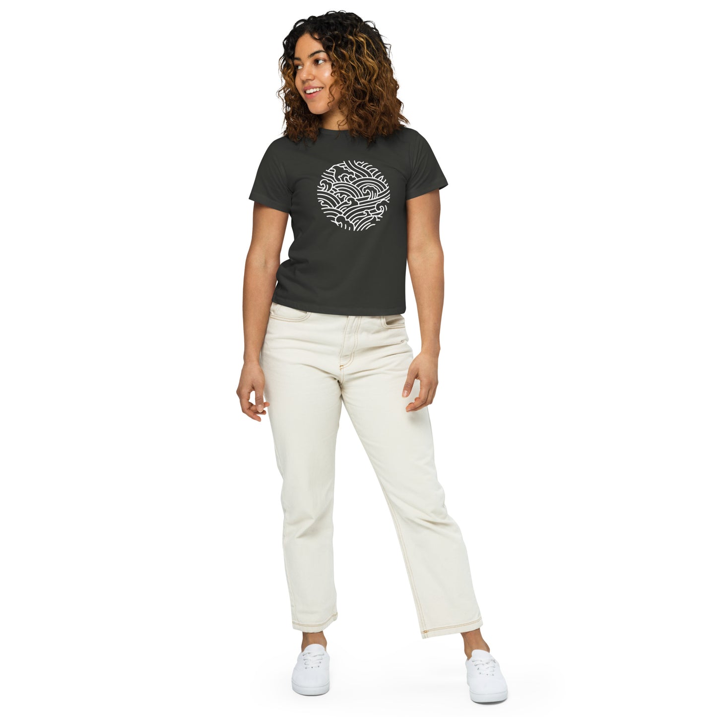 Women’s Waves high-waisted t-shirt
