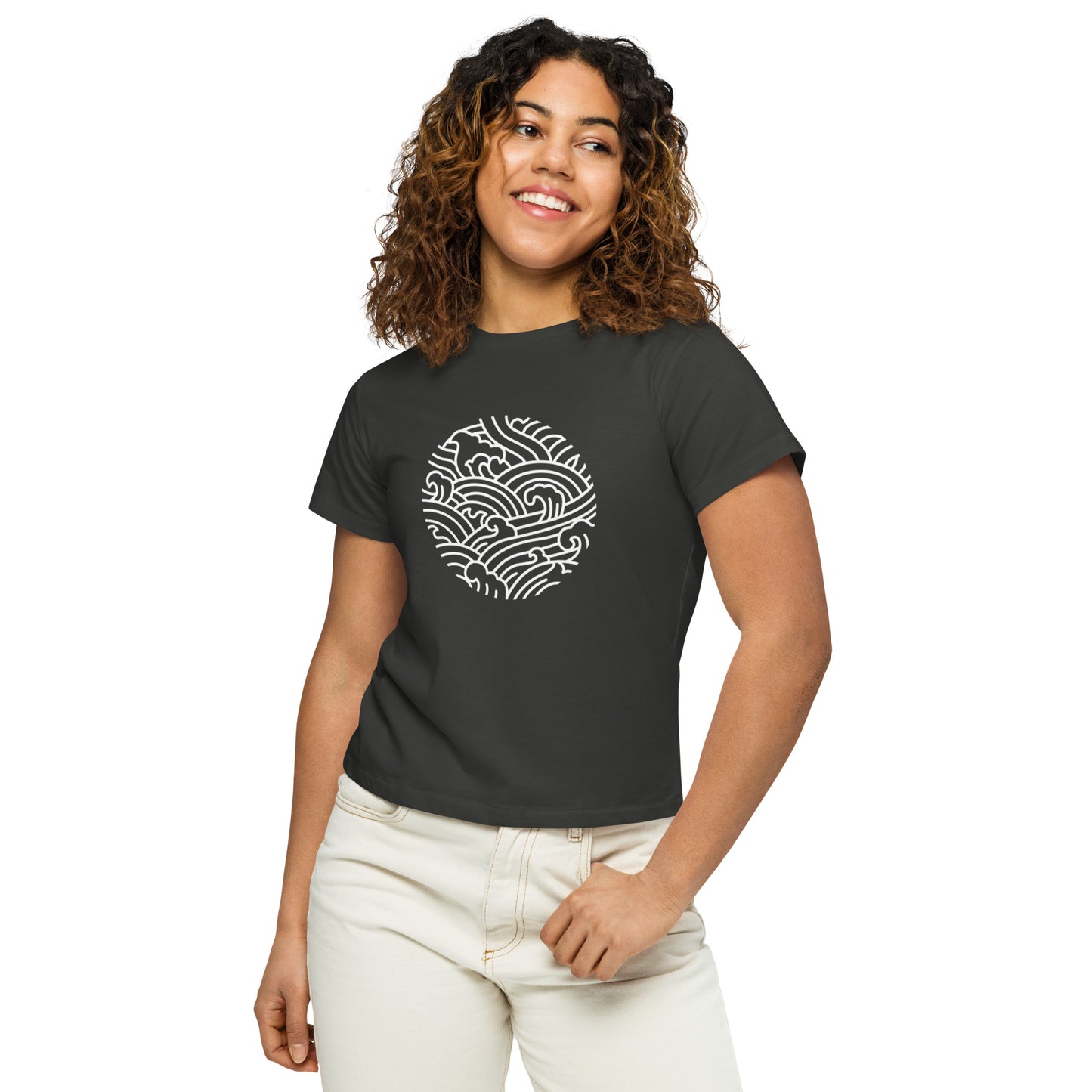Women’s Waves high-waisted t-shirt