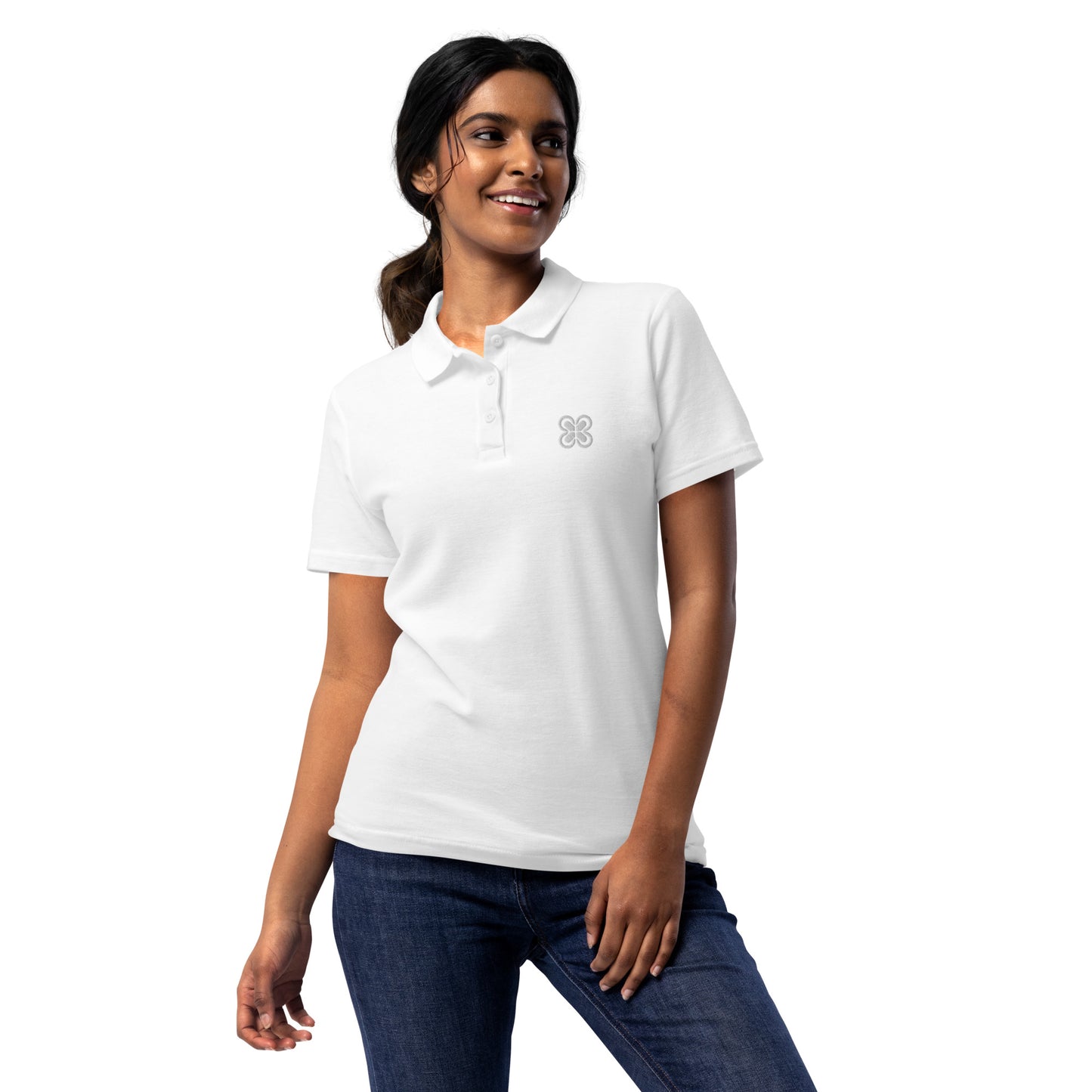 Women’s pique polo shirt$20.00
