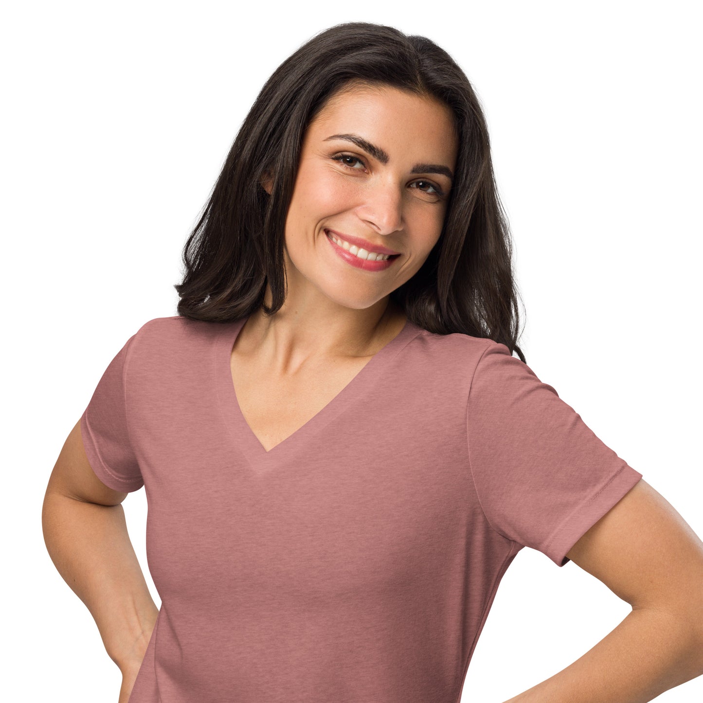 Women’s Plain relaxed v-neck t-shirt