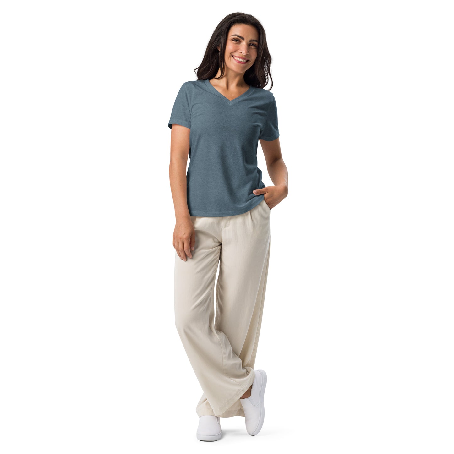 Women’s Plain relaxed v-neck t-shirt