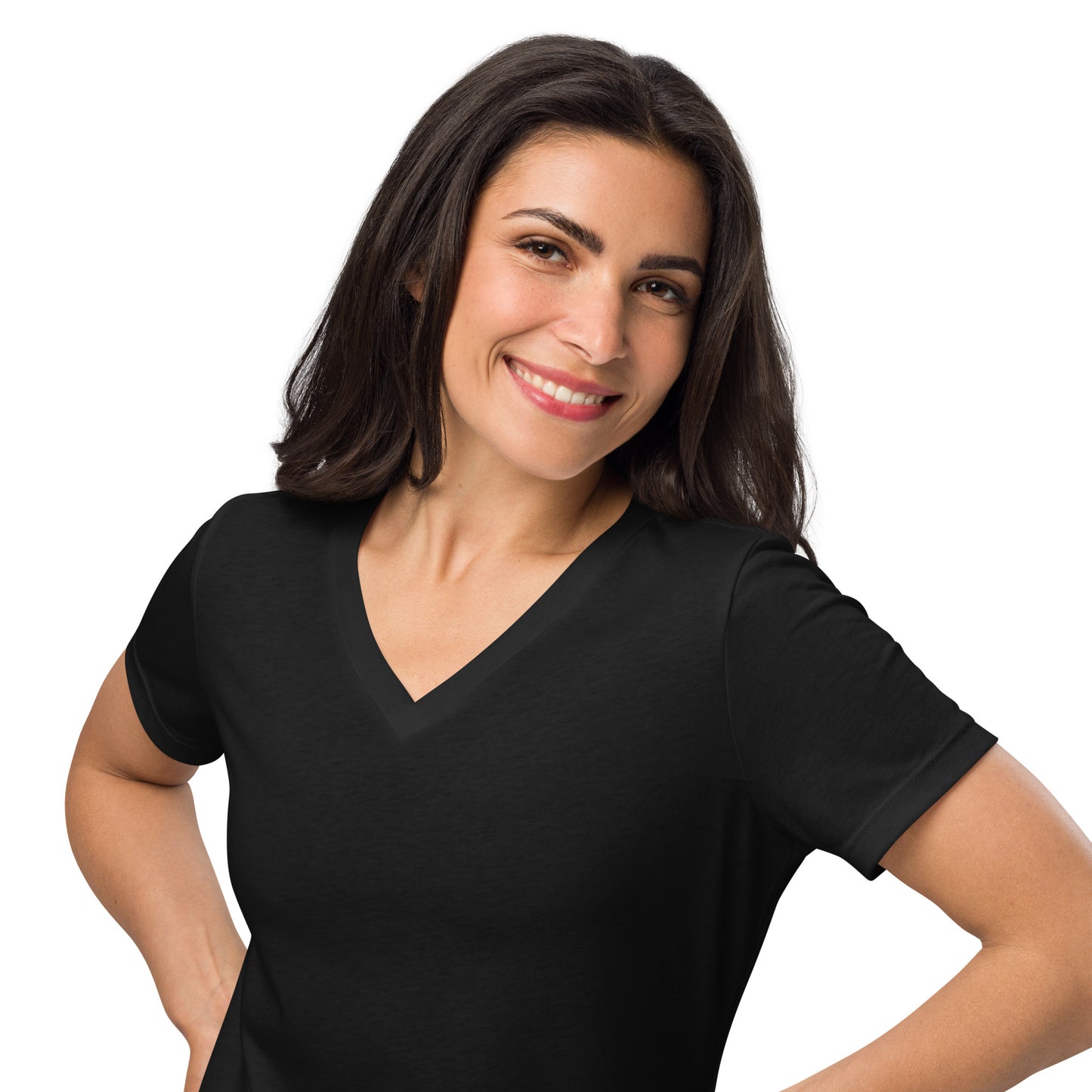 Women’s Plain relaxed v-neck t-shirt
