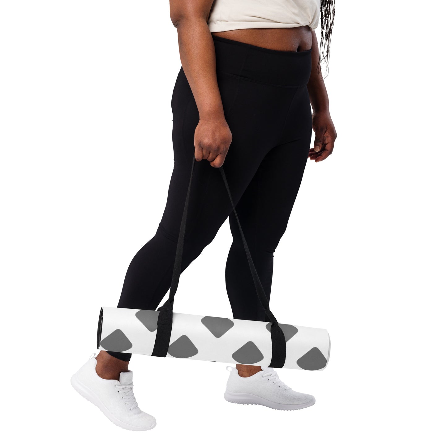 Grey-White Diamond Gradient Yoga mat