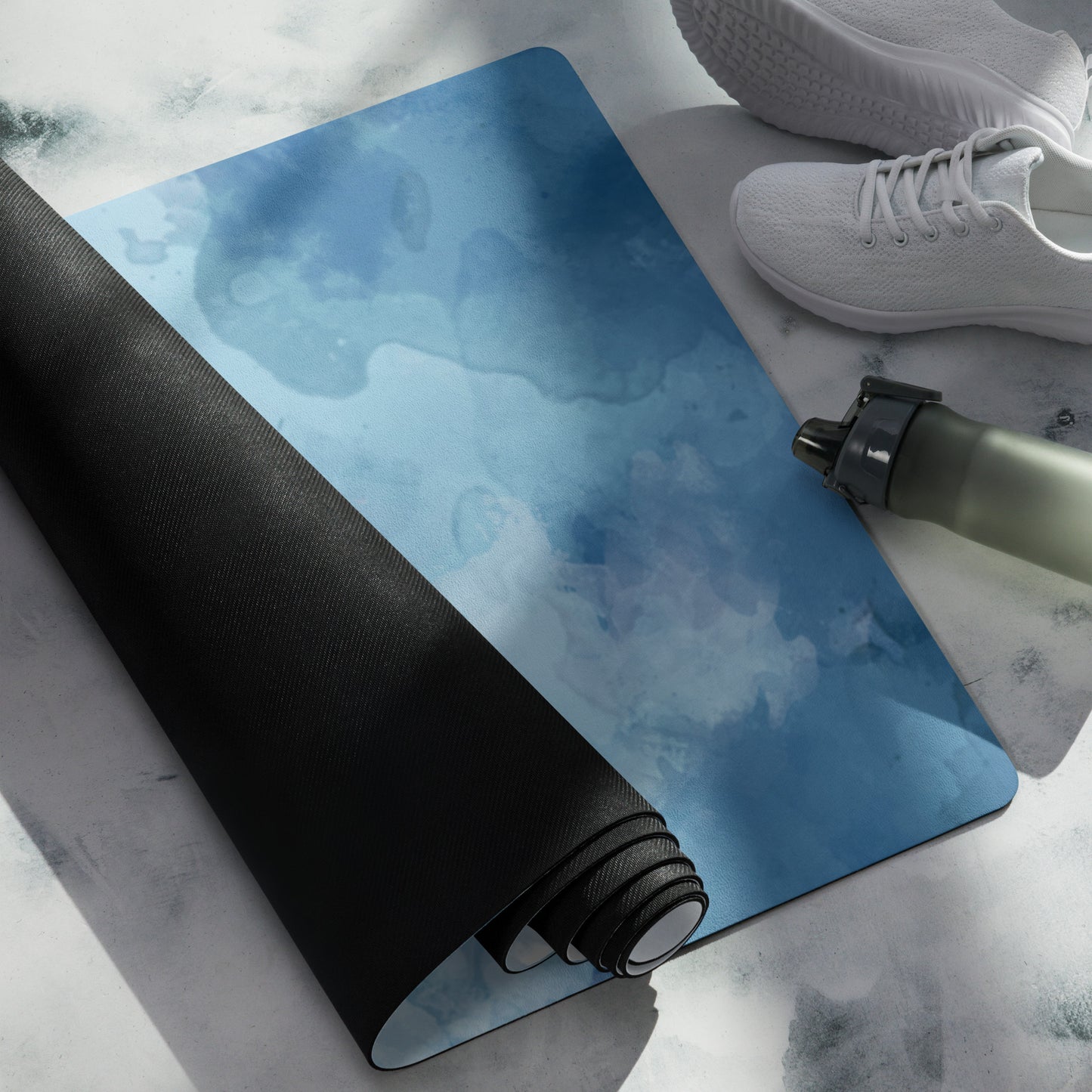 Tie-Die-Blue Yoga mat