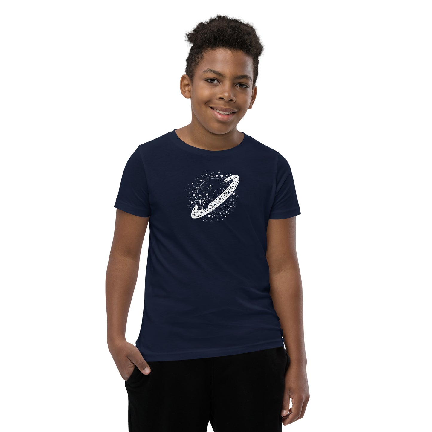 Galaxy Cat Youth Short Sleeve T-Shirt