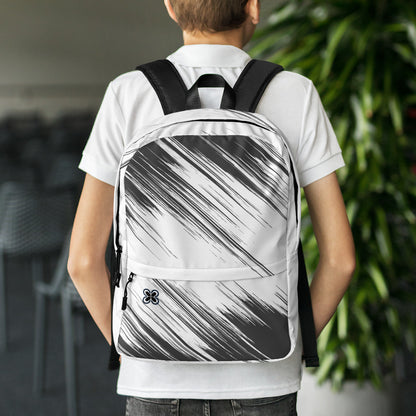 Black/White streaks Backpack