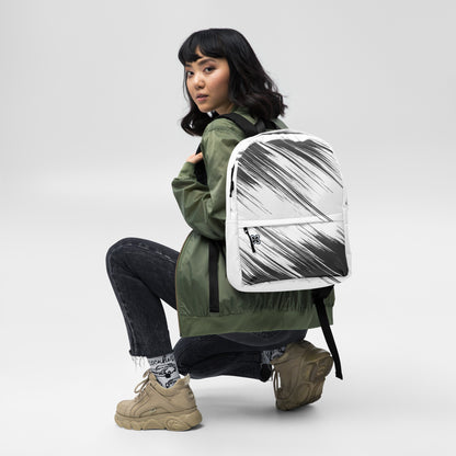 Black/White streaks Backpack
