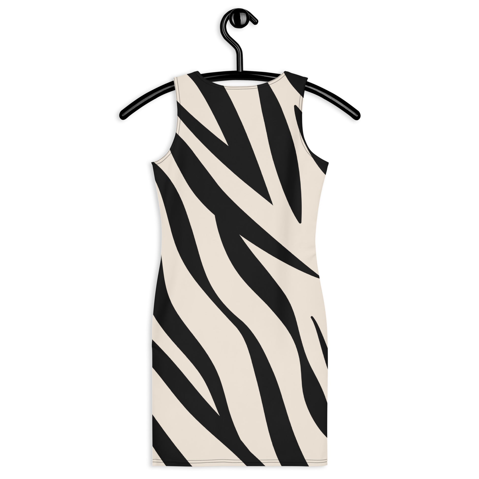 Tan & Black Zebra Stripes Bodycon dress$29.00