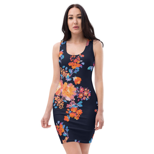 Flowers Bodycon dress