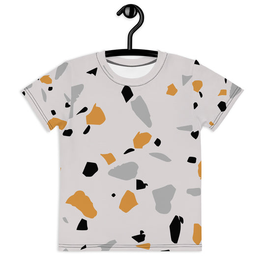 Splatter-Pattern Kids crew neck t-shirt
