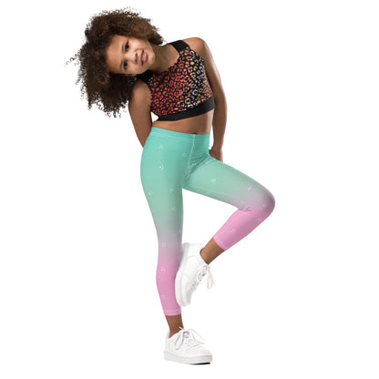 Green/Pink Gradient Kid's Leggings