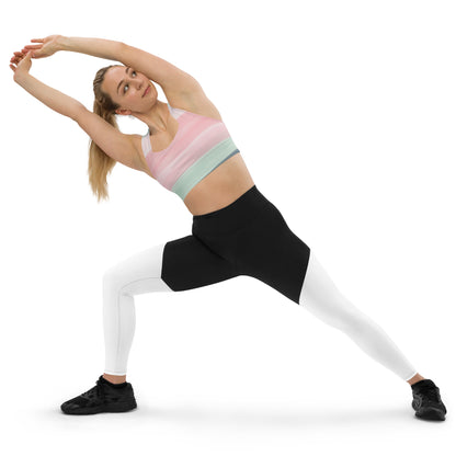 Watercolored Longline sports bra