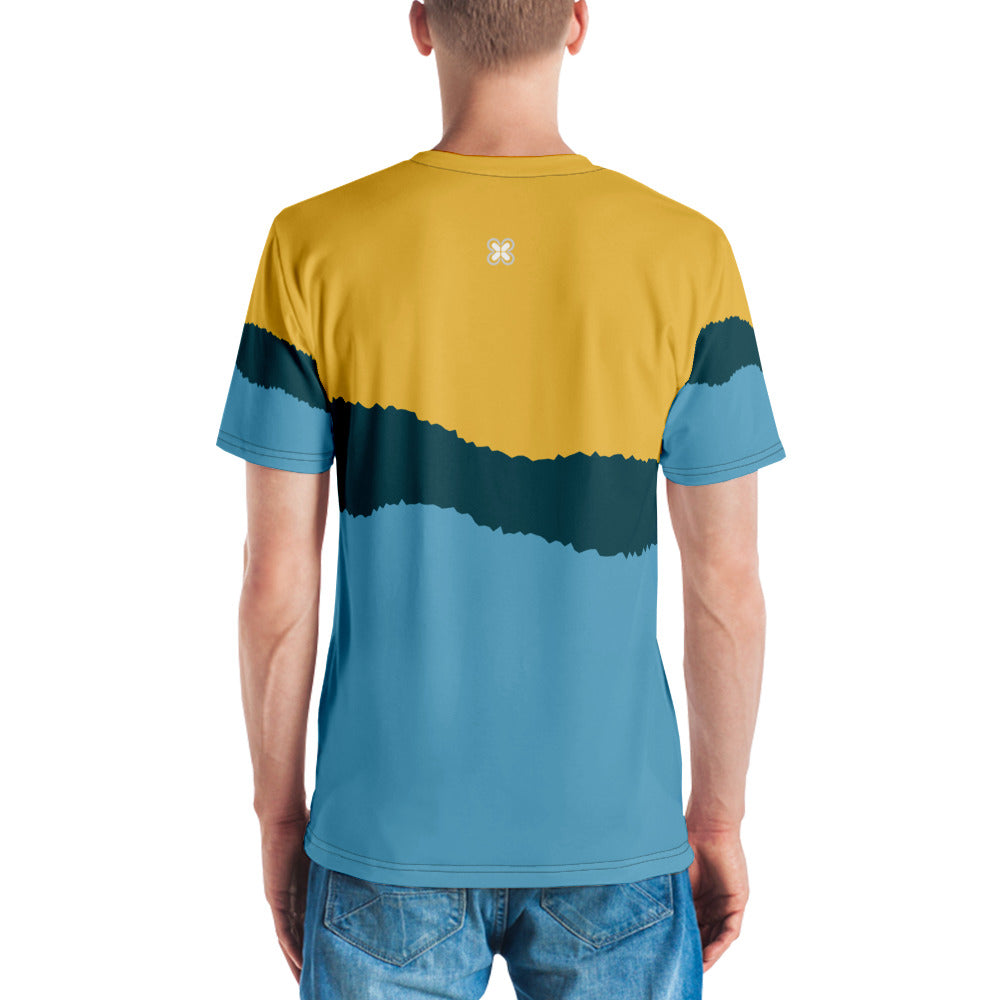 Blue-&-Yellow Blur Men's t-shirt