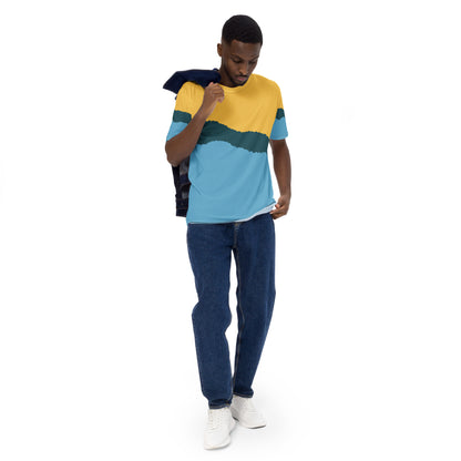 Blue-&-Yellow Blur Men's t-shirt