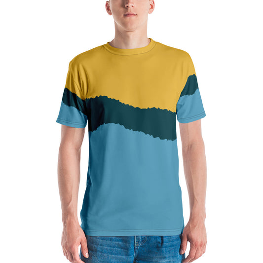 Blue-&-Yellow Blur Men's t-shirt
