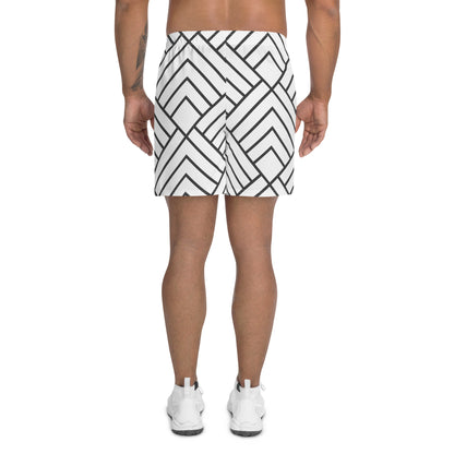 Black/White Triangle Men's Recycled Athletic Shorts