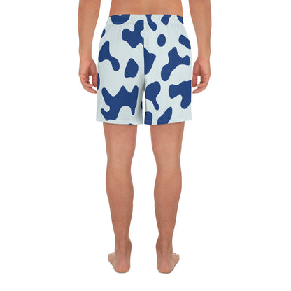 Abstract Blues Men's Athletic Shorts