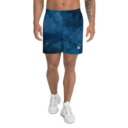 Tie-Dark-Blue Men's Recycled Athletic Shorts