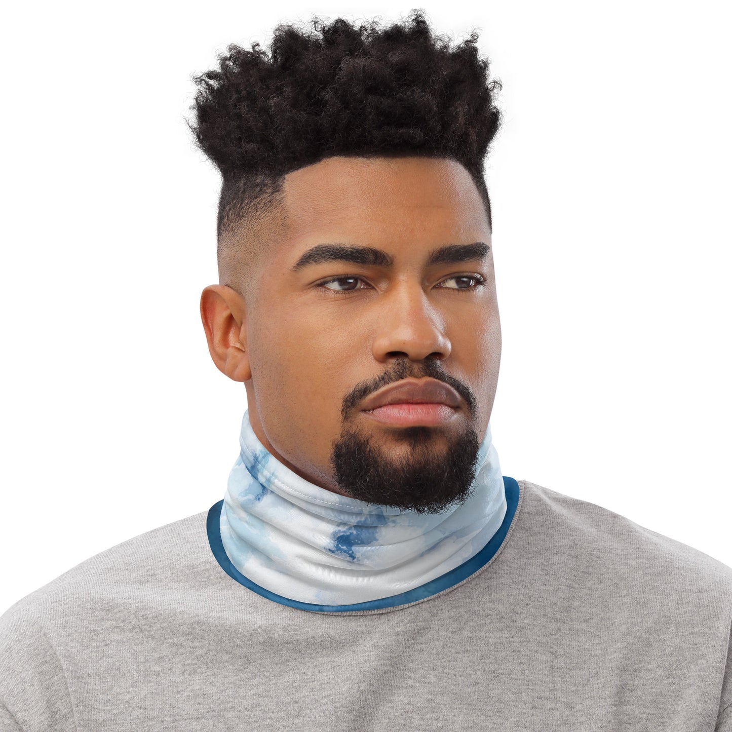 Tie-Dye-Blue Neck Gaiter