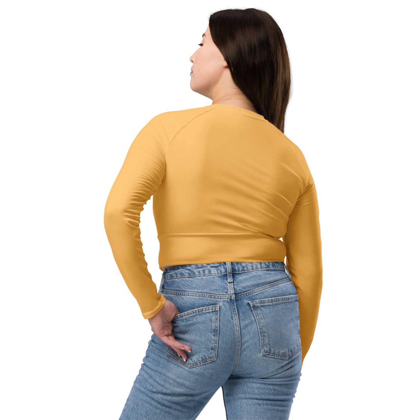 Autumn long-sleeve crop top