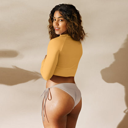 Autumn long-sleeve crop top