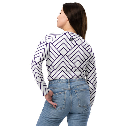 Purp long-sleeve crop top