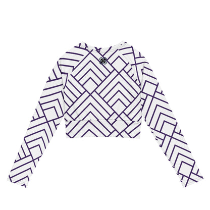 Purp long-sleeve crop top