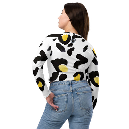 Contemporary Recycled long-sleeve crop top