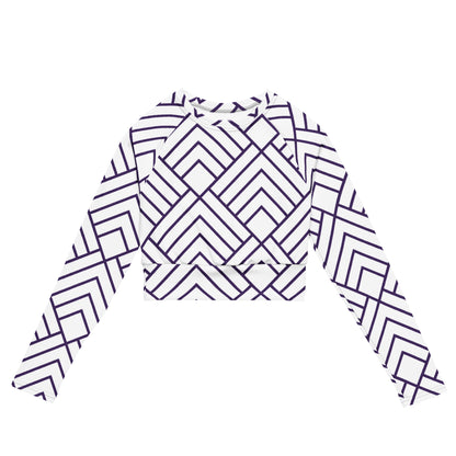Purp long-sleeve crop top