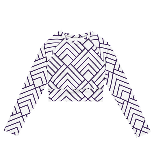 Purp long-sleeve crop top