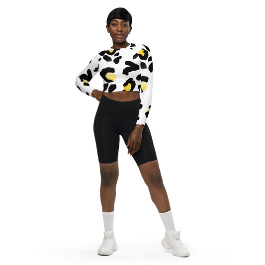 Contemporary Recycled long-sleeve crop top
