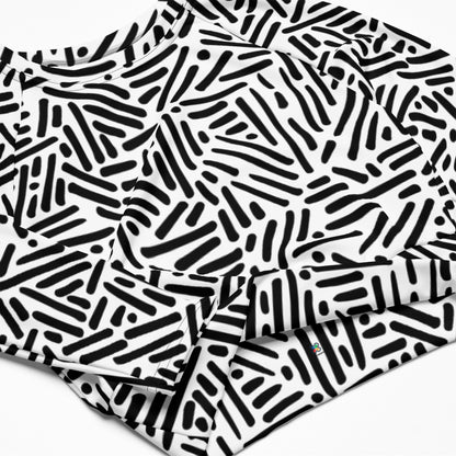 Zebra Recycled long-sleeve crop top