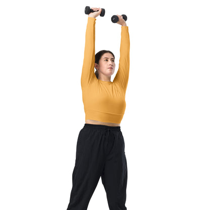 Autumn long-sleeve crop top