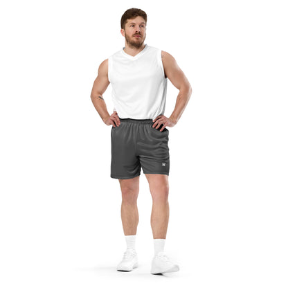 Grey Unisex mesh shorts