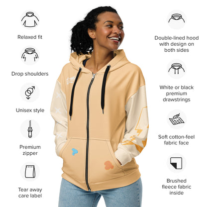 Streetwear Unisex zip hoodie$58.00