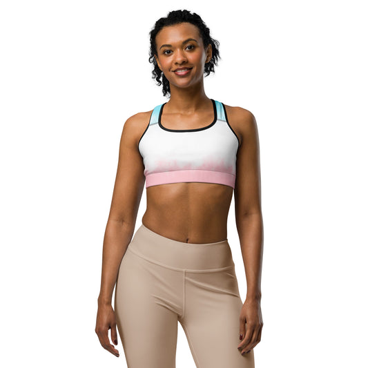 Pink and blue gradient Sports bra