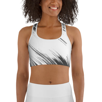 Abstract Black-&-WhiteSports bra