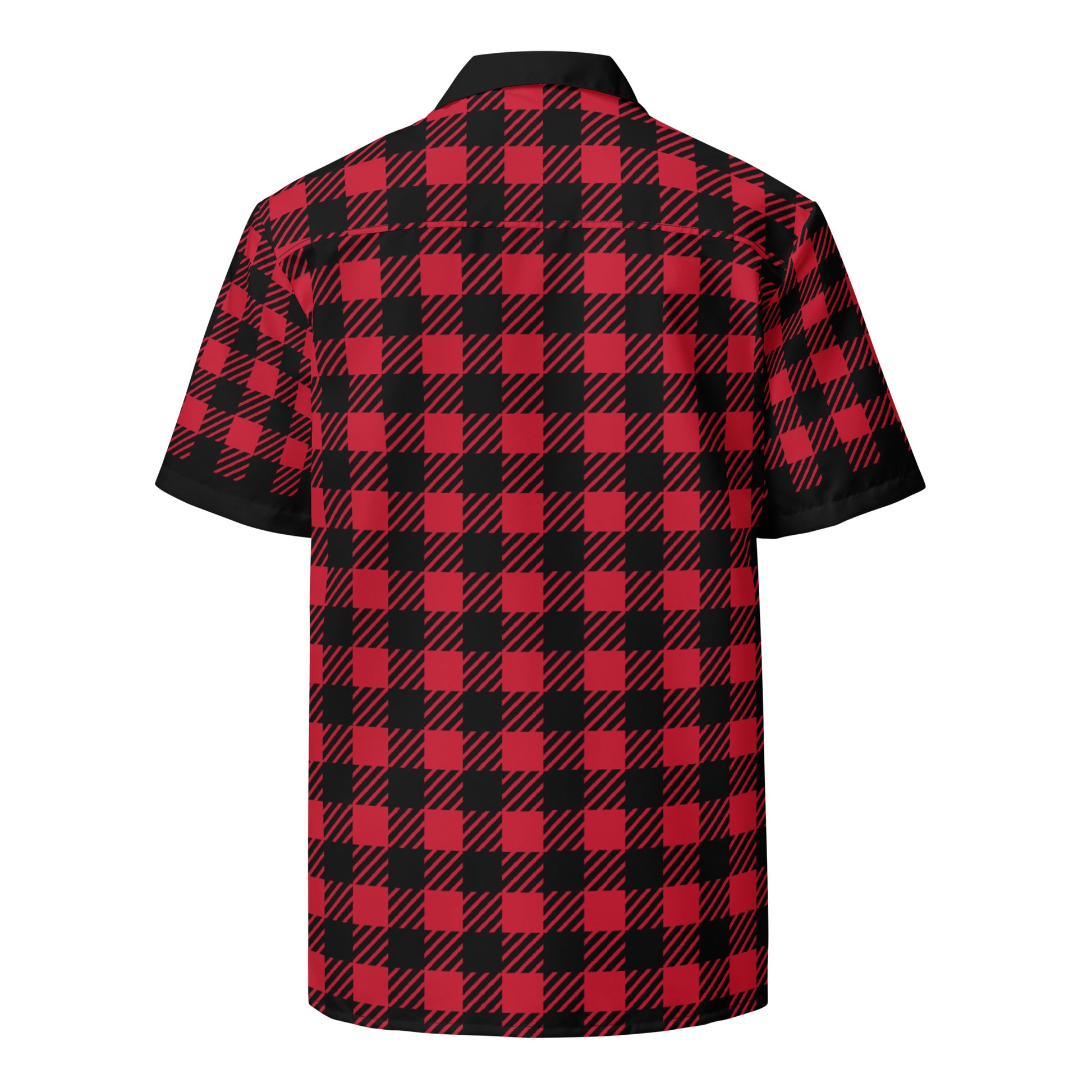 Red Plaid Unisex button shirt$38.95