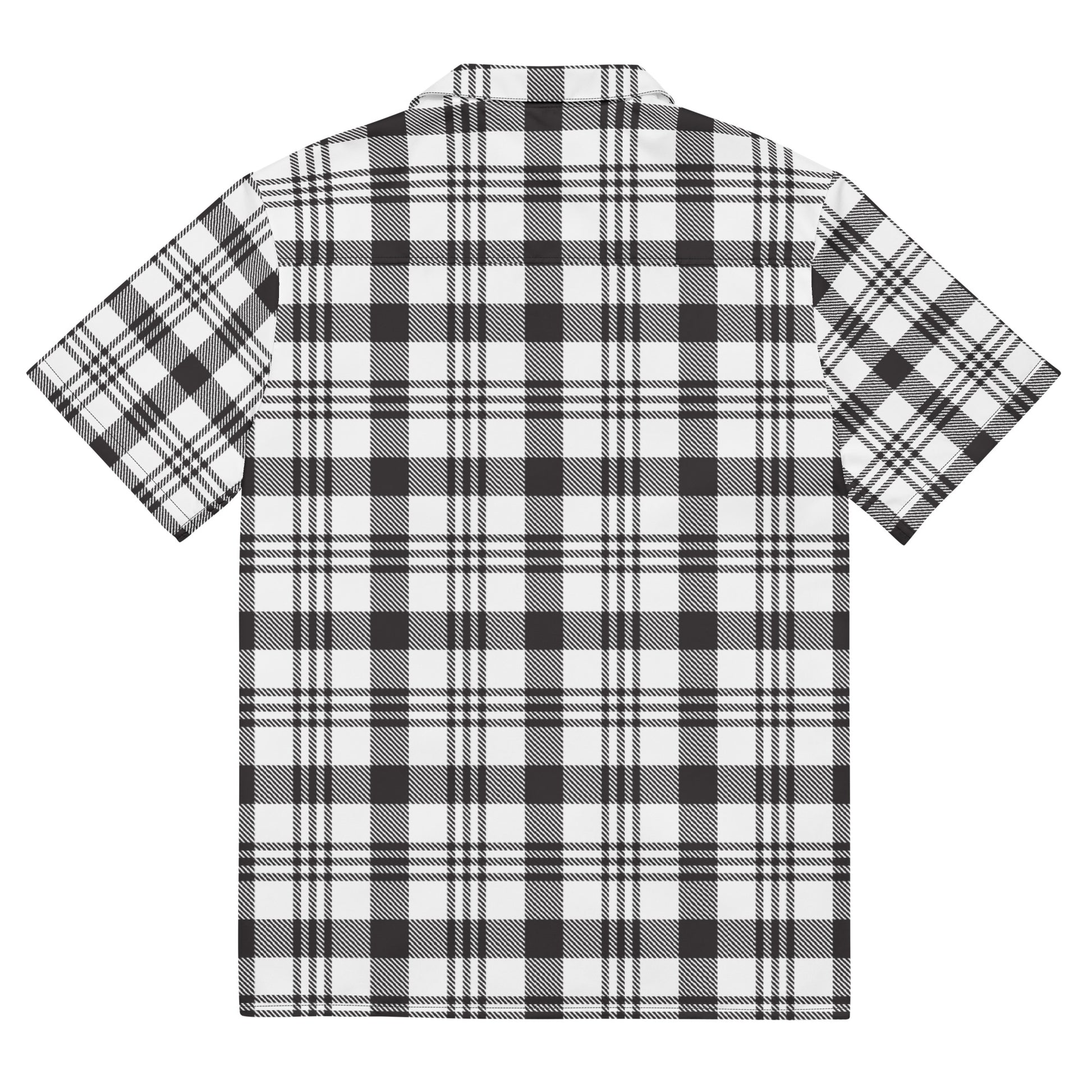 Grey Plaid Unisex button shirt$39.45