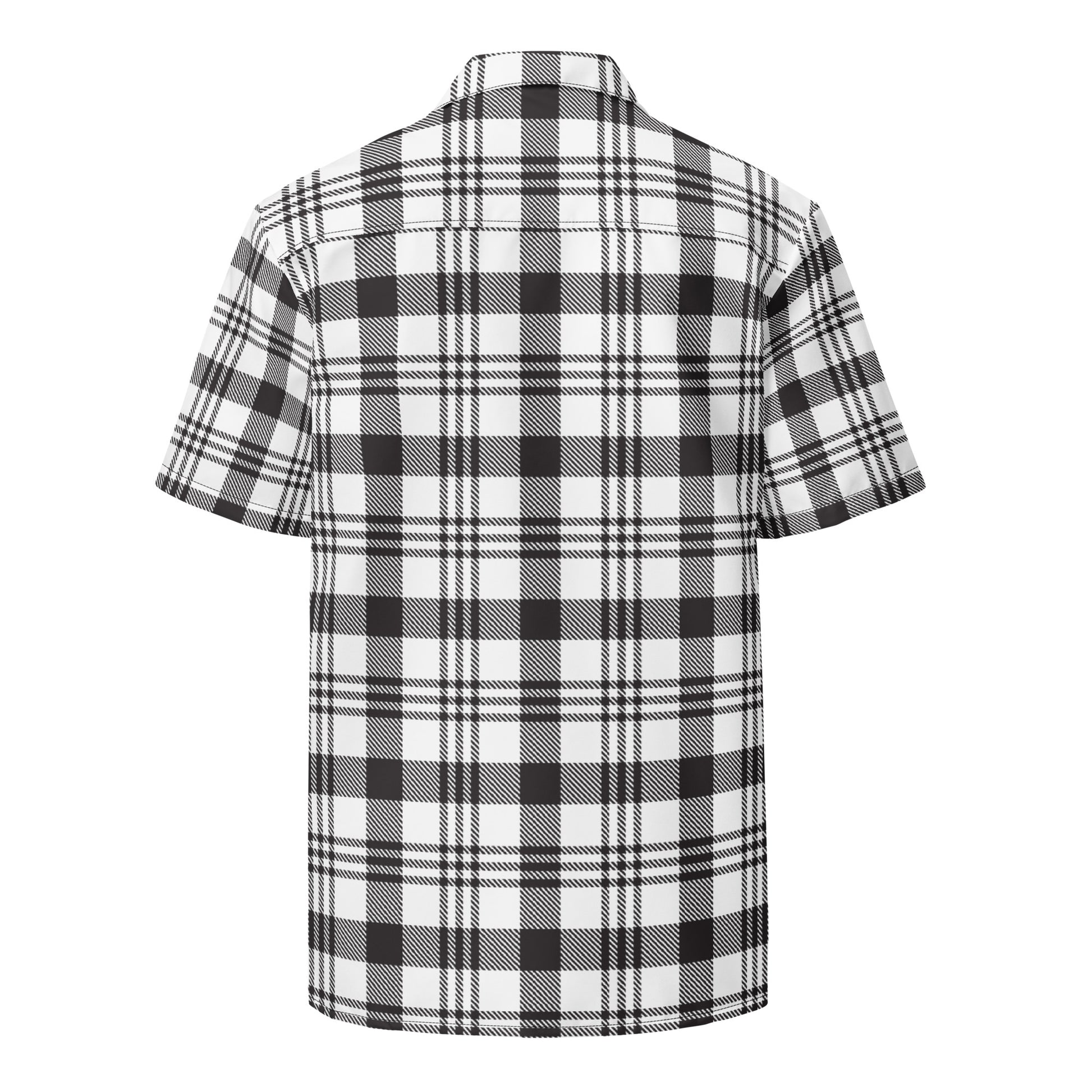 Grey Plaid Unisex button shirt$39.45