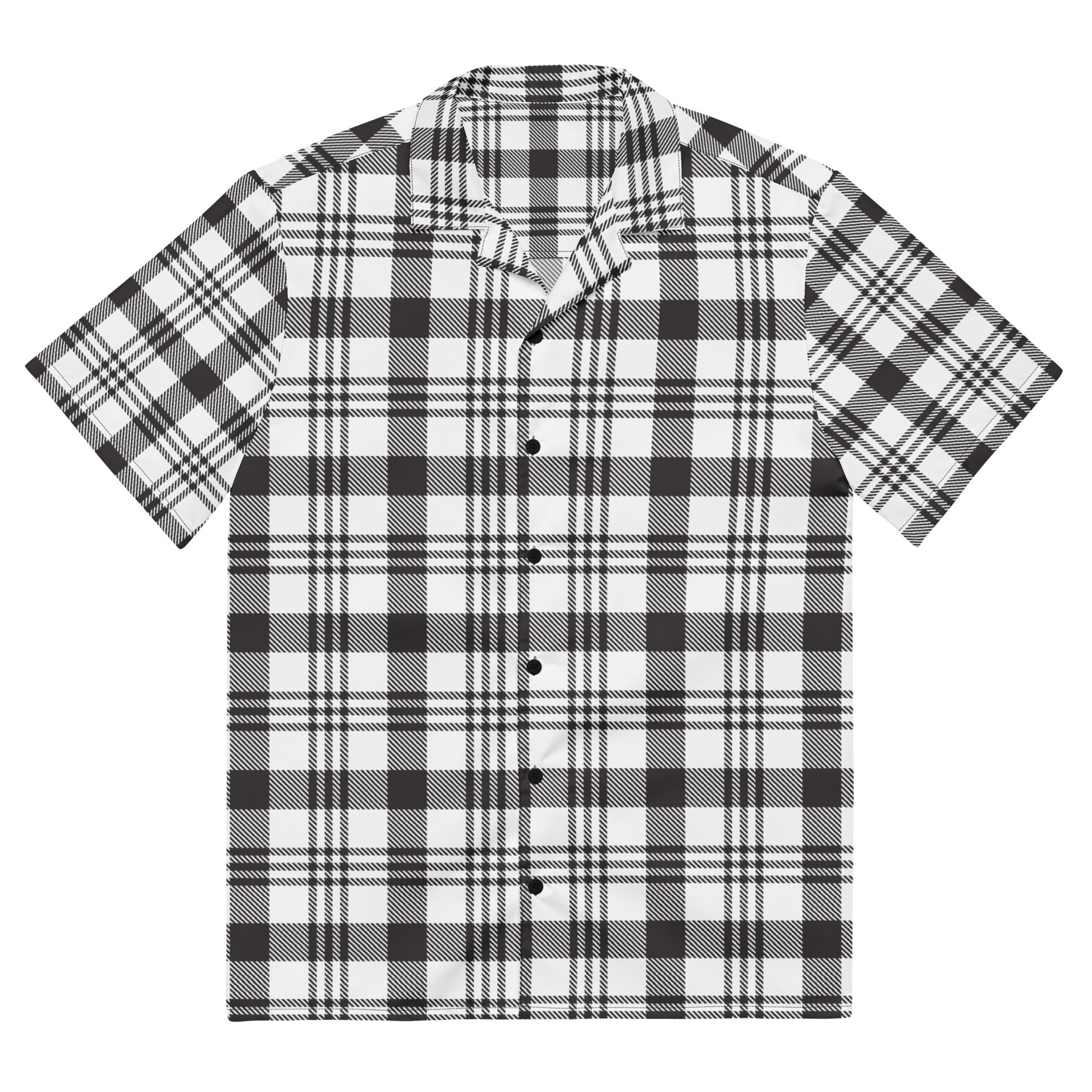 Grey Plaid Unisex button shirt$39.45