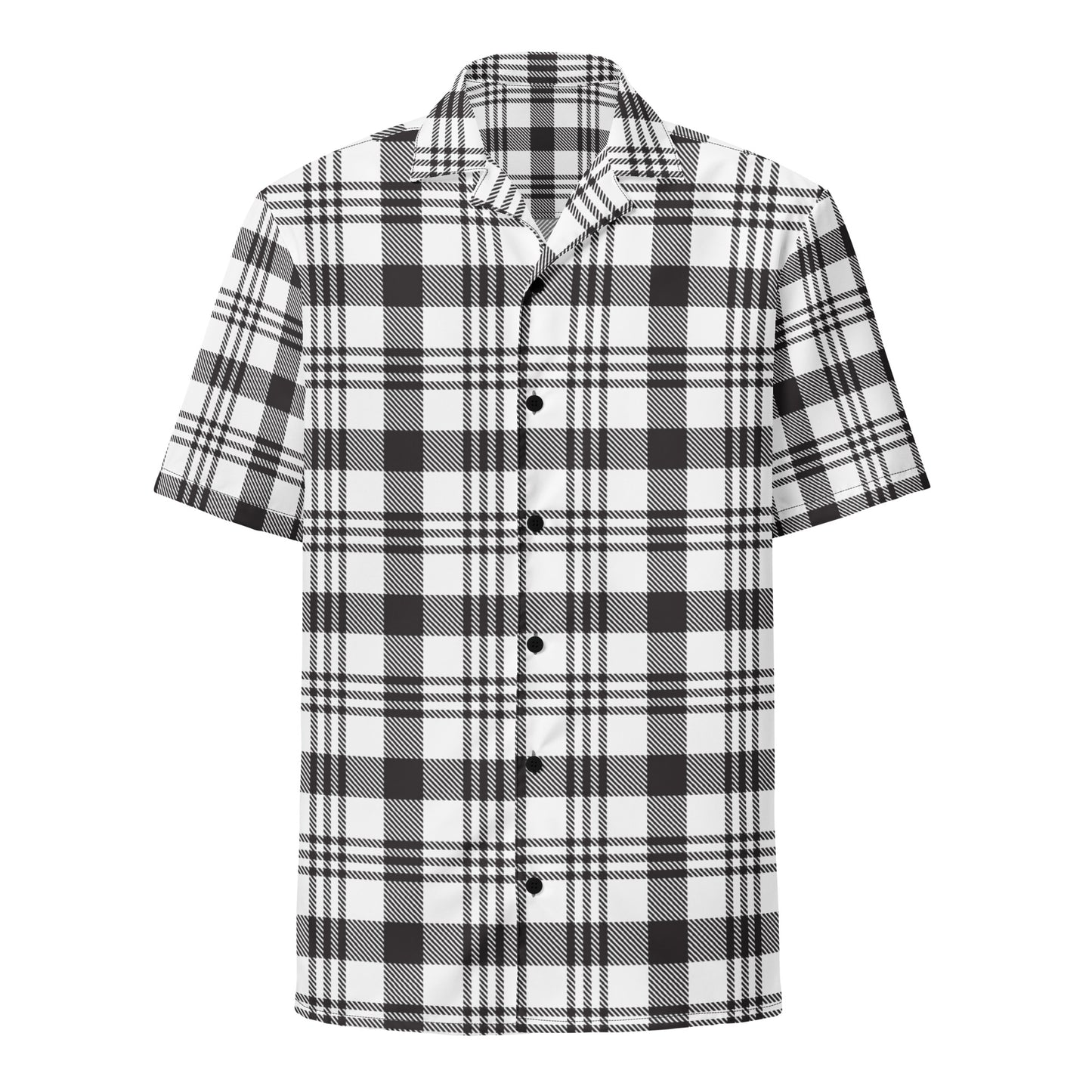 Grey Plaid Unisex button shirt$39.45
