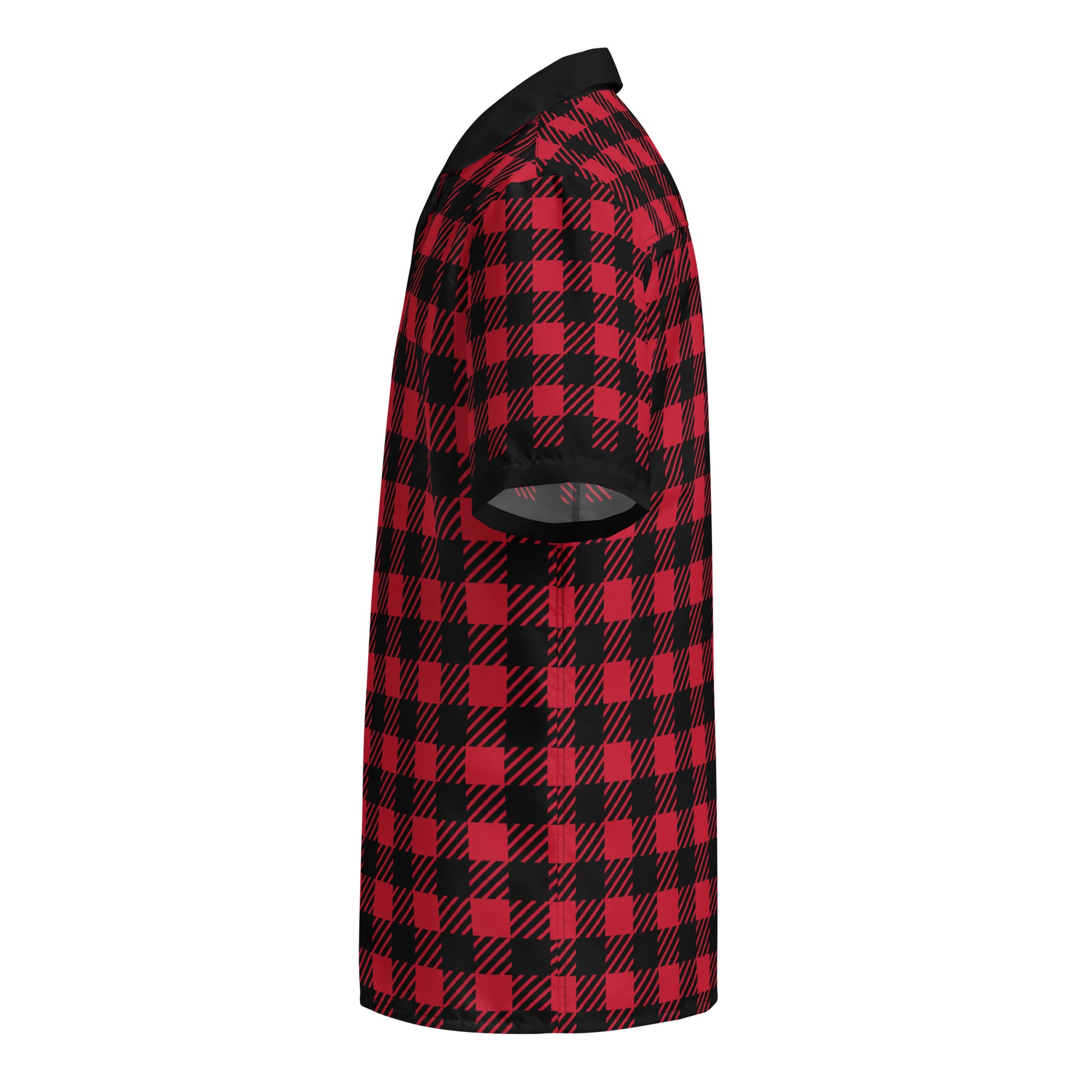 Red Plaid Unisex button shirt$38.95