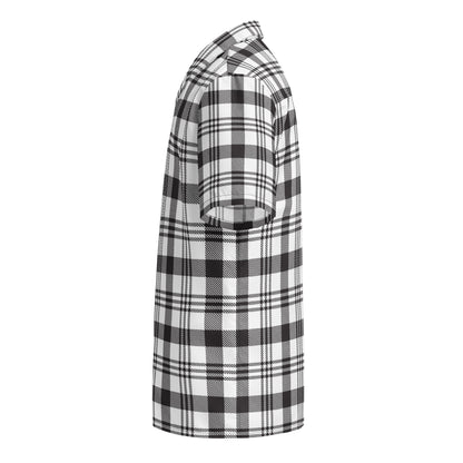 Grey Plaid Unisex button shirt$39.45