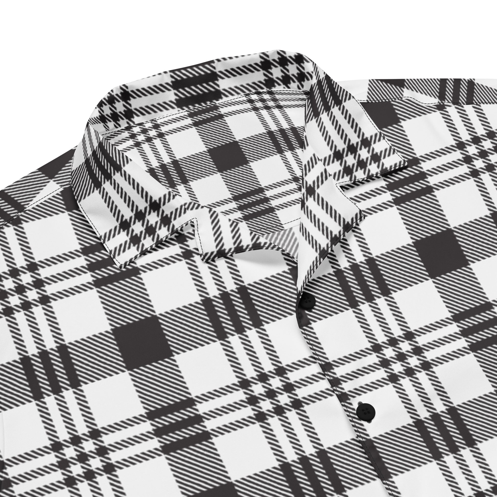 Grey Plaid Unisex button shirt$39.45