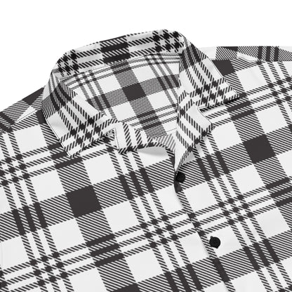 Grey Plaid Unisex button shirt$39.45